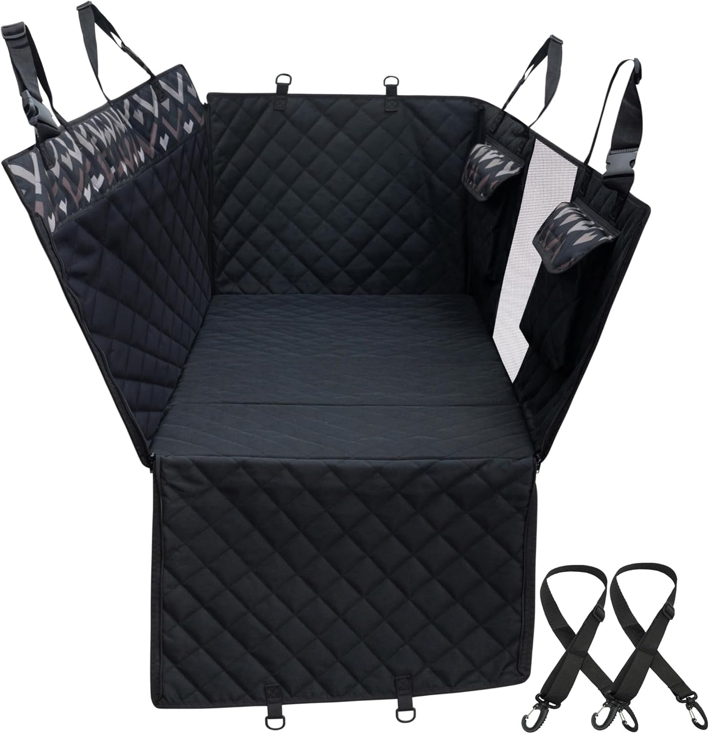 Car Seat Cover for Dogs with Hard Bottom as a Hammock Bridge for Pets Travel